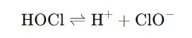 Hóa học của axit hypochlorous và nước Hóa học của axit hypochlorous và nước