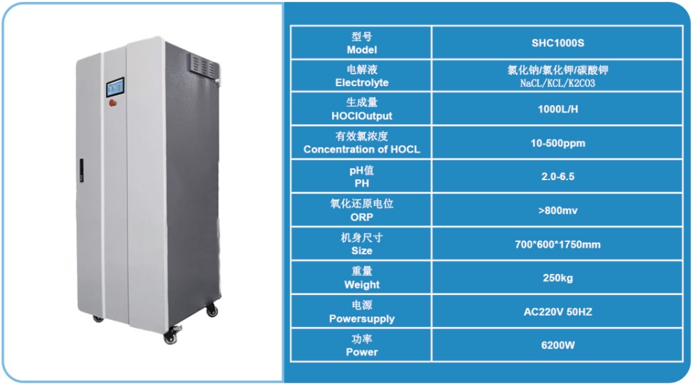 샤인 HOCl 발생기 SHC-1000S 샤인 HOCl 발생기 SHC-1000S