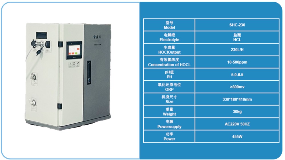 샤인 HOCl 발생기 SHC-230 샤인 HOCl 발생기 SHC-230