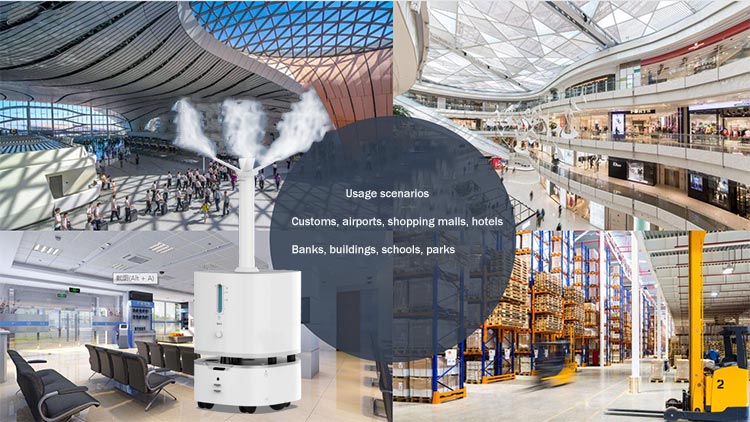 Sope af ansøgning til befugtning Desinfektion smart Robot Sope of application for humidification Disinfection smart Robot