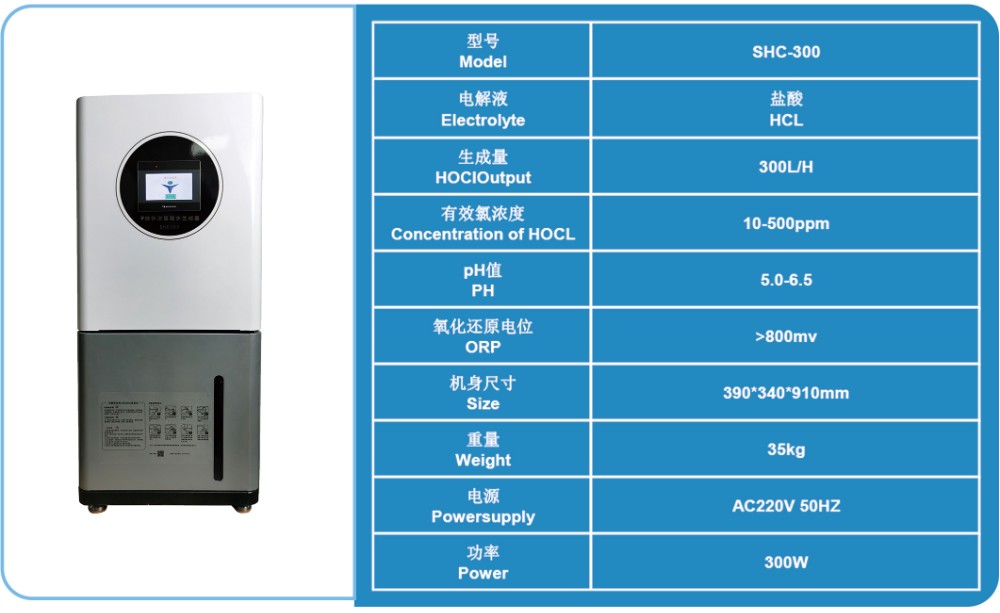 샤인 HOCl 발생기 SHC-300 샤인 HOCl 발생기 SHC-300
