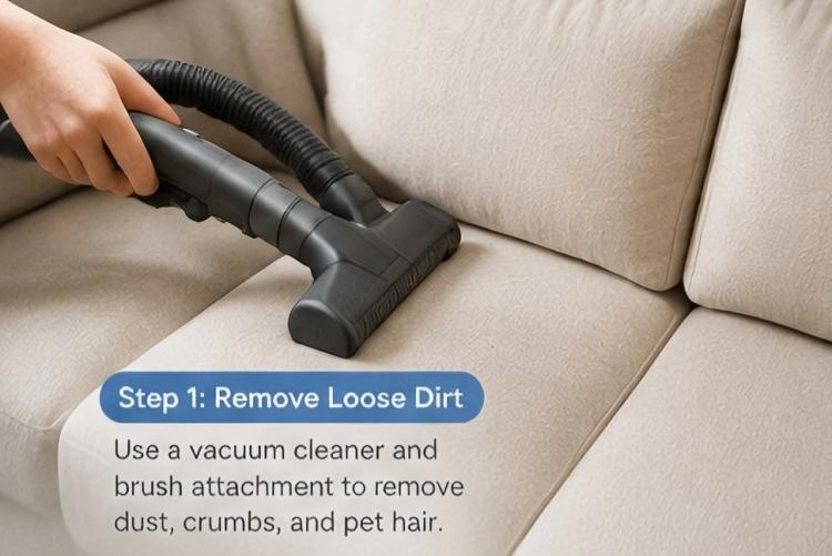 Step 1 Remove Loose Dirt Before Disinfection Step 1 Remove Loose Dirt Before Disinfection
